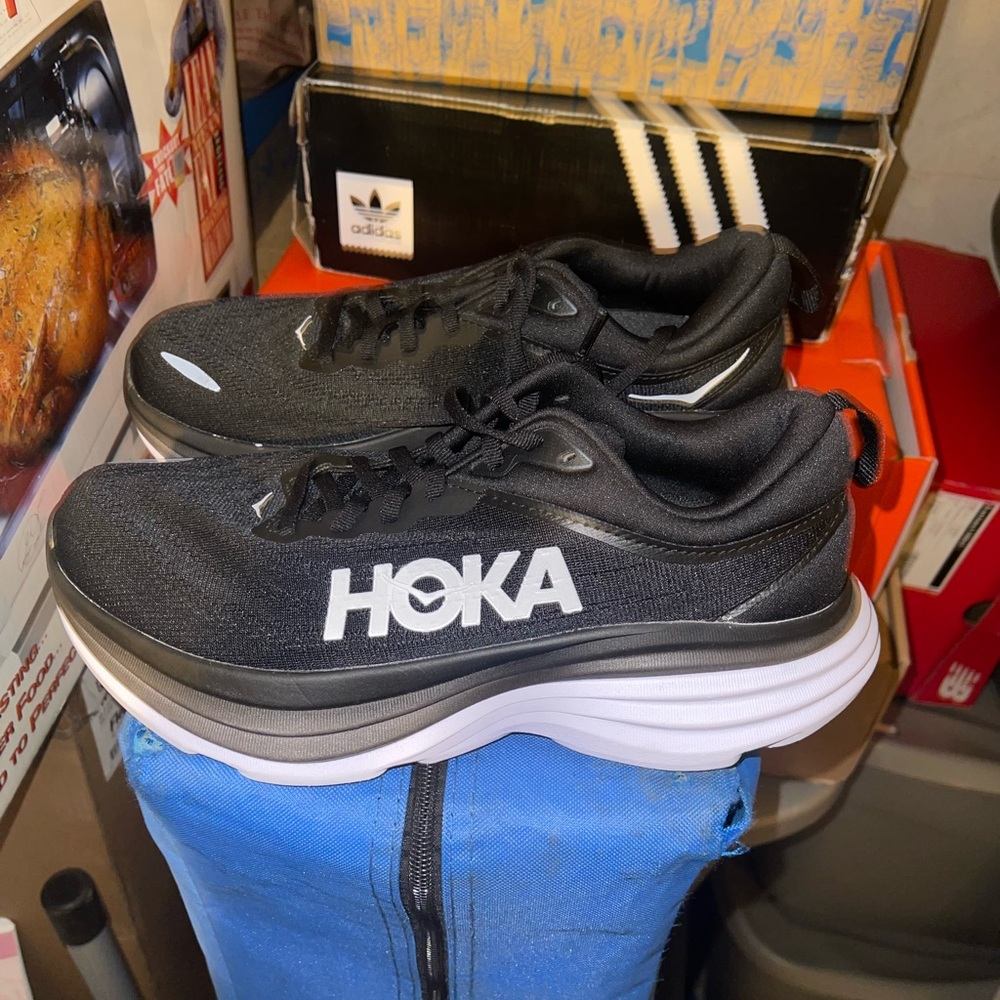 Hoka Women's Black and White Athletic Shoes
